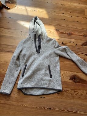 Heather Gray Hooded Pullover with Black Trim lululemon